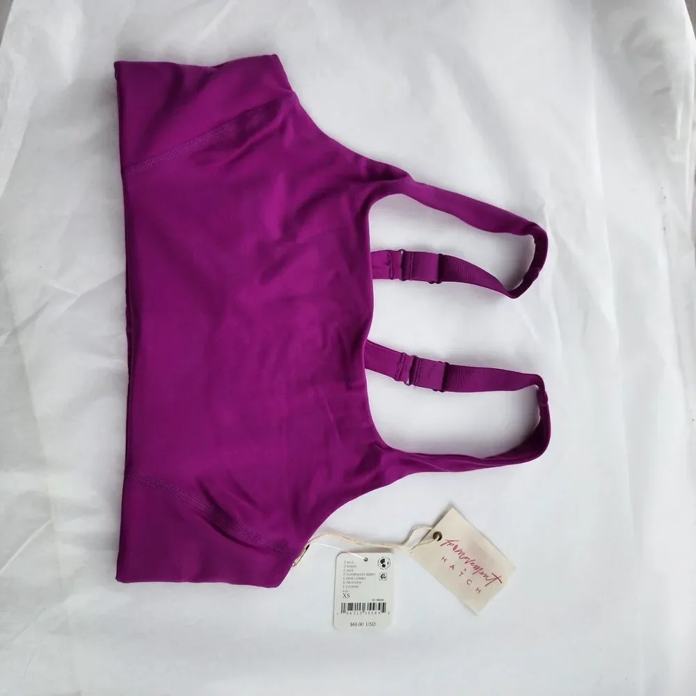 Free People x Hatch Never Better‎ Square Neck Maternity Sports Bra XS NWT Berry